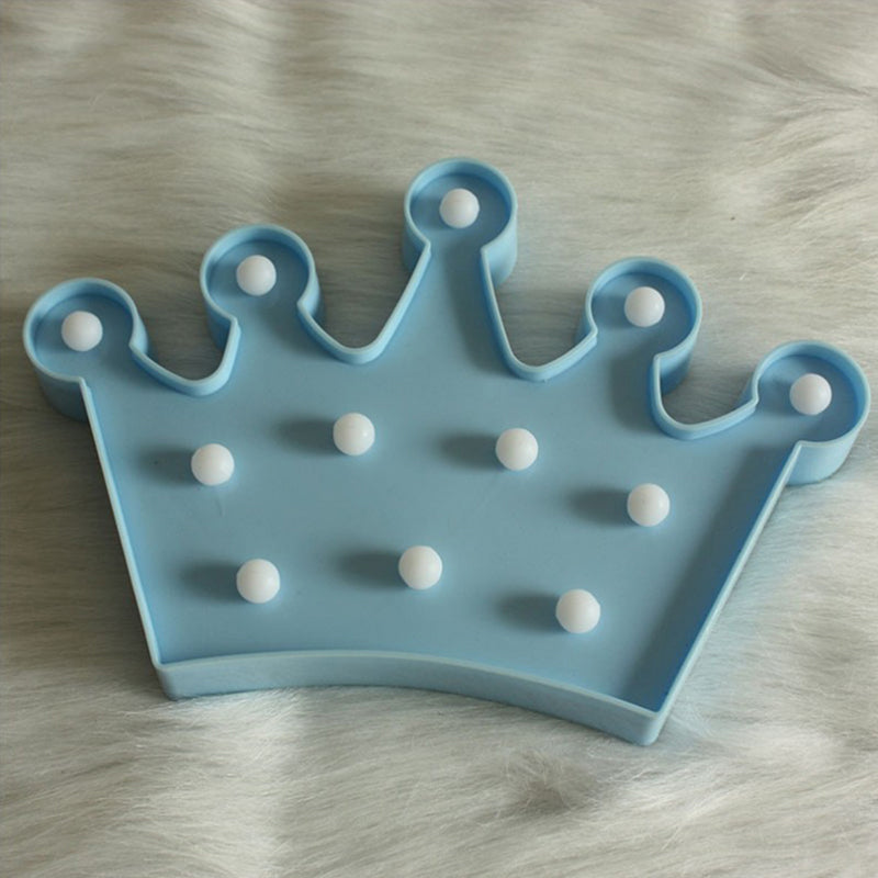 Vivolux | Plastic Crown Nachtkastje Lamp Cartoon Stil Batterij Aangedreven LED Nachtverlichting
