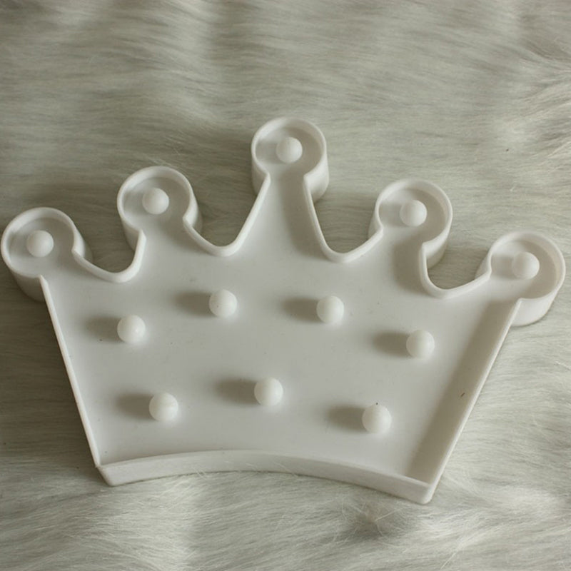 Vivolux | Plastic Crown Nachtkastje Lamp Cartoon Stil Batterij Aangedreven LED Nachtverlichting
