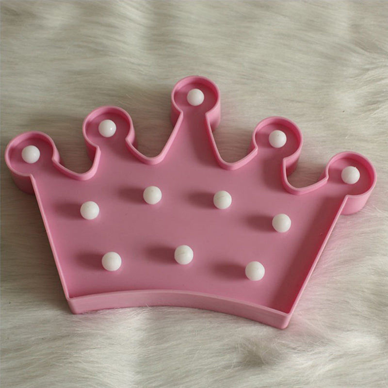 Vivolux | Plastic Crown Nachtkastje Lamp Cartoon Stil Batterij Aangedreven LED Nachtverlichting