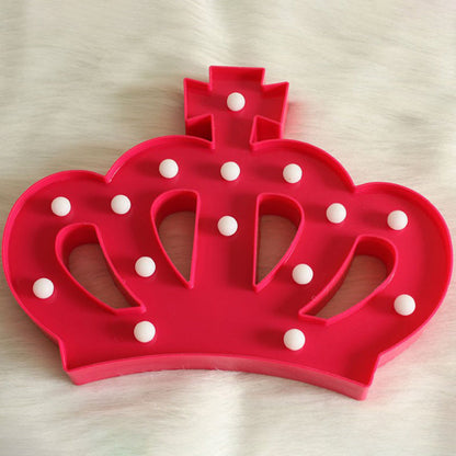 Vivolux | Plastic Crown Nachtkastje Lamp Cartoon Stil Batterij Aangedreven LED Nachtverlichting