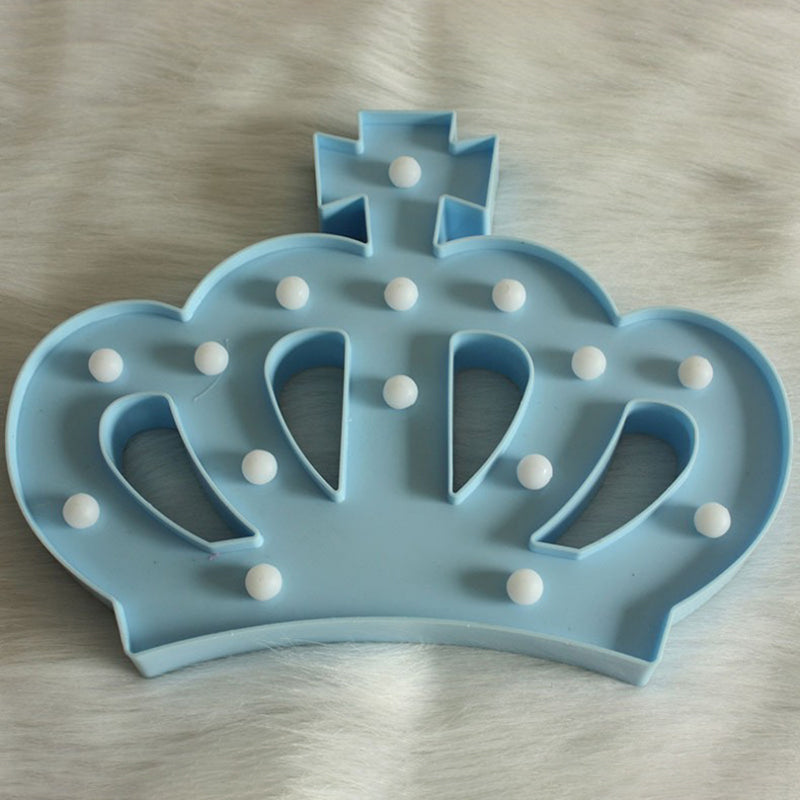 Vivolux | Plastic Crown Nachtkastje Lamp Cartoon Stil Batterij Aangedreven LED Nachtverlichting