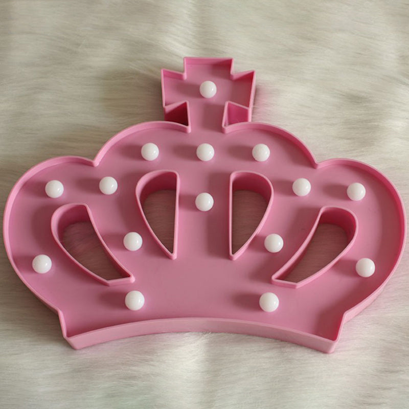 Vivolux | Plastic Crown Nachtkastje Lamp Cartoon Stil Batterij Aangedreven LED Nachtverlichting