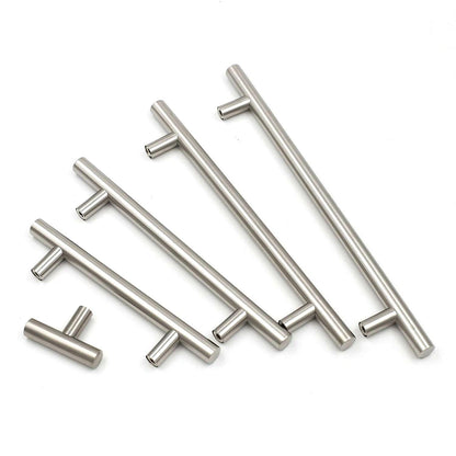 Vivolux | Gebürstetes Nickel Moderne Edelstahl Schubladenbeschläge T-Bar Griffe