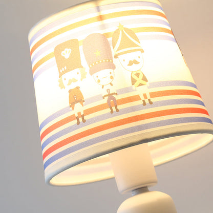 Vivolux | Soldat Schlafzimmer Wandleuchte mit konisch geformtem Schirm Stoff 1 Kopf Amerikanischer Stil Wandlampe