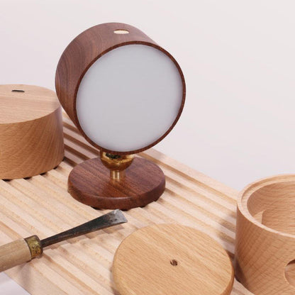 Vivolux | Einfache Holz USB wiederaufladbare Touch-Magnet LED Nachtlicht Wand Sconce Lampe