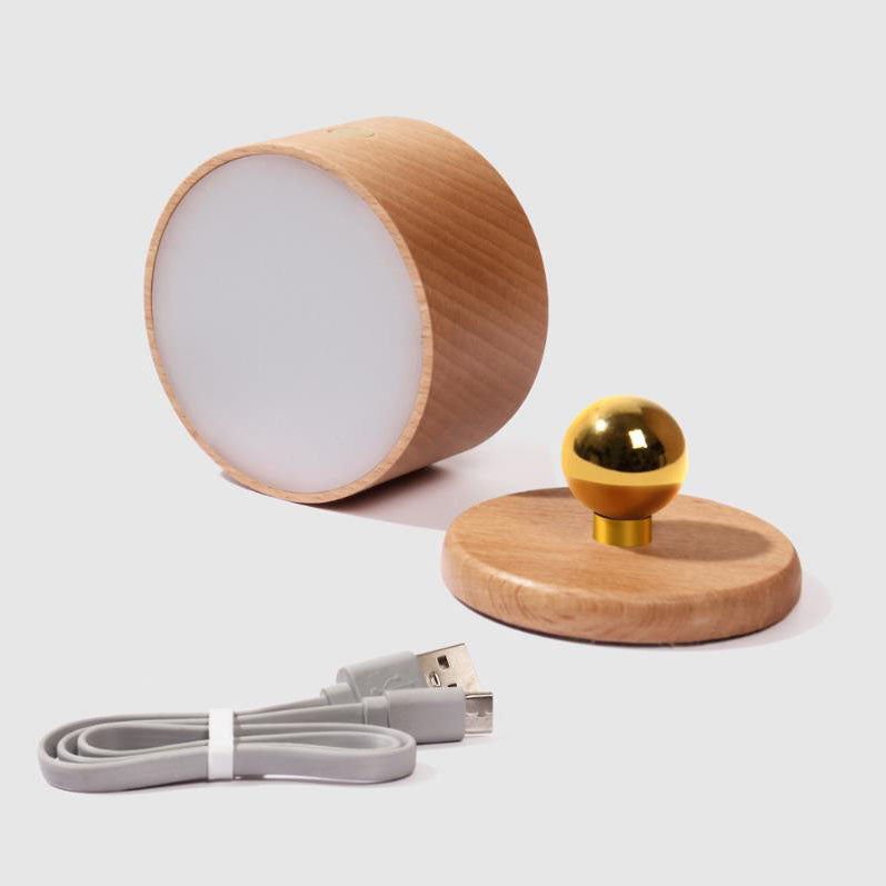 Vivolux | Einfache Holz USB wiederaufladbare Touch-Magnet LED Nachtlicht Wand Sconce Lampe