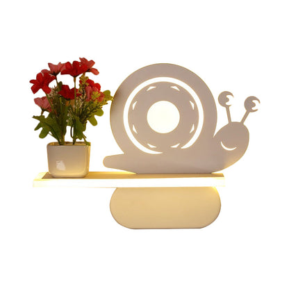 Vivolux | Acryl Wandschijnwerper mit Regal Wohnzimmer Restaurant Modern Stilvolle Wandleuchte in Weiß