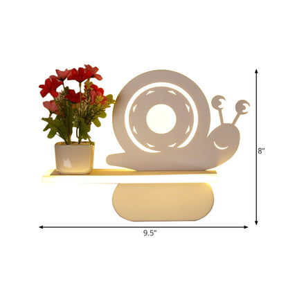 Vivolux | Acryl Wandschijnwerper mit Regal Wohnzimmer Restaurant Modern Stilvolle Wandleuchte in Weiß