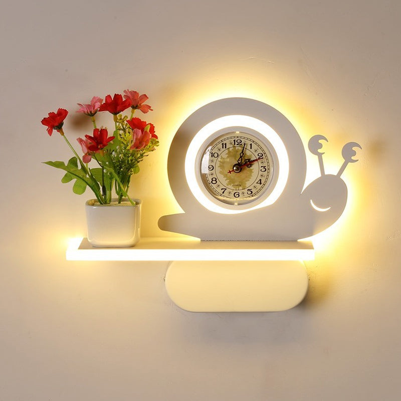 Vivolux | Acryl Wandschijnwerper mit Regal Wohnzimmer Restaurant Modern Stilvolle Wandleuchte in Weiß