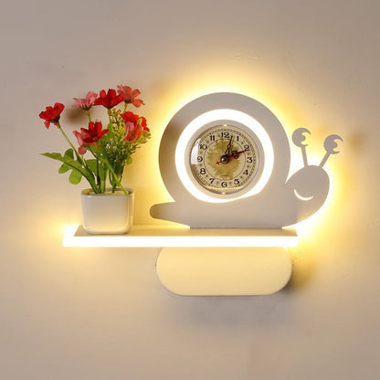 Vivolux | Acryl Wandschijnwerper mit Regal Wohnzimmer Restaurant Modern Stilvolle Wandleuchte in Weiß