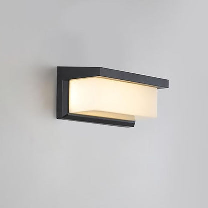 Vivolux | Modern Minimalist Solar Rechteck PC LED Außen Wandleuchte Lampe Für Außenpatio
