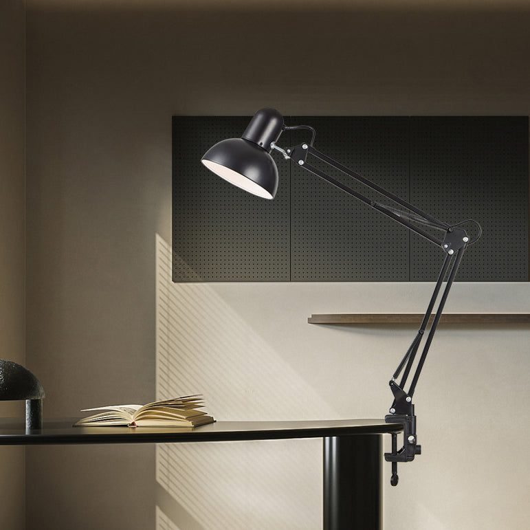 Vivolux | Moderne minimalistische ausziehbare Tischlampe mit langem Arm und Clip aus ABS mit 1 Licht für das Schlafzimmer