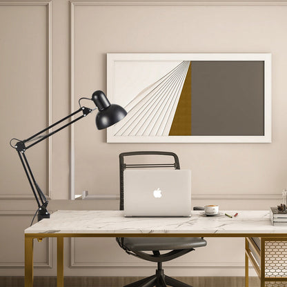 Vivolux | Moderne minimalistische ausziehbare Tischlampe mit langem Arm und Clip aus ABS mit 1 Licht für das Schlafzimmer