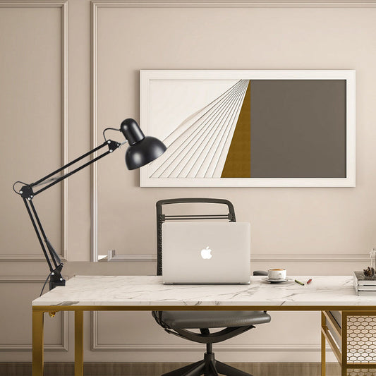 Vivolux | Moderne minimalistische ausziehbare Tischlampe mit langem Arm und Clip aus ABS mit 1 Licht für das Schlafzimmer