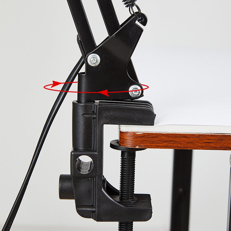 Vivolux | Moderne minimalistische ausziehbare Tischlampe mit langem Arm und Clip aus ABS mit 1 Licht für das Schlafzimmer