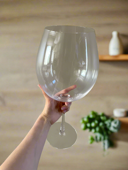 Vivolux | Riesige 106 Oz Weinglas und Bierkrug-Kombo - 3000ML Extra Großes Kristallglas für Partys, Hochzeiten und Feiern