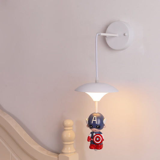 Vivolux | Schimmel Schattens Wandlampe Kind Acryl LED Weiße Wandmontierte Leuchte mit Cartoon Dekoration
