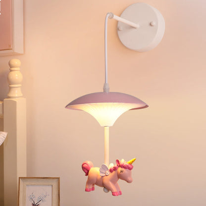 Vivolux | Schimmel Schattens Wandlampe Kind Acryl LED Weiße Wandmontierte Leuchte mit Cartoon Dekoration