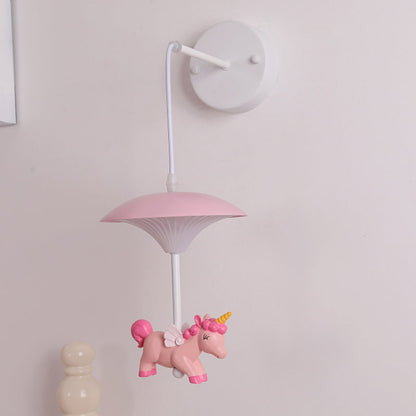 Vivolux | Schimmel Schattens Wandlampe Kind Acryl LED Weiße Wandmontierte Leuchte mit Cartoon Dekoration