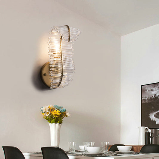 Vivolux | Banana Leaf Crystal Rod Wandlicht Armatuur Vintage 1/3 Lichten Gang Sconces Licht in Goud