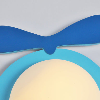 Vivolux | Baby Kid Schlafzimmer Hubschrauber Wandlampe Holz Cartoon Stil LED Wandleuchte