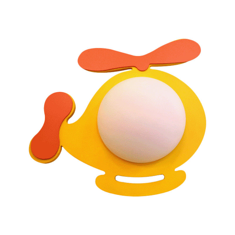 Vivolux | Baby Kid Schlafzimmer Hubschrauber Wandlampe Holz Cartoon Stil LED Wandleuchte