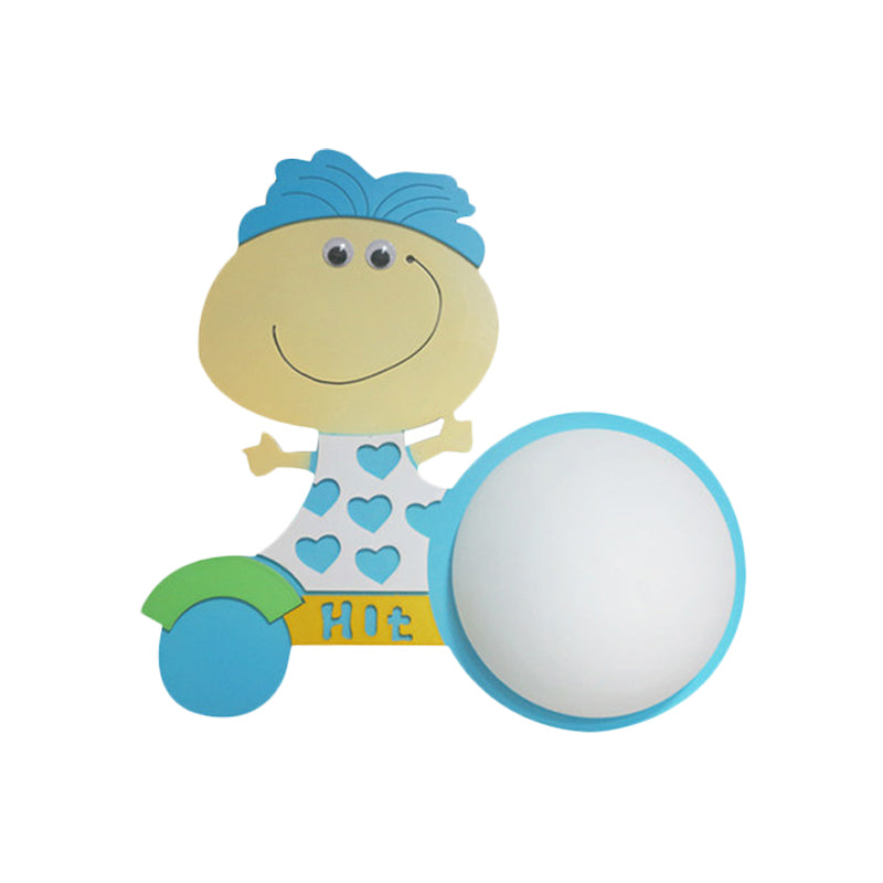 Vivolux | Hout Cartoon Patroon Wandlamp Hedendaagse LED Wandlamp voor Verpleegkamer Slaapkamer