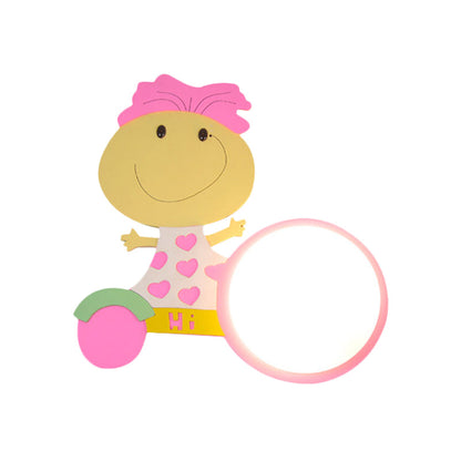 Vivolux | Hout Cartoon Patroon Wandlamp Hedendaagse LED Wandlamp voor Verpleegkamer Slaapkamer