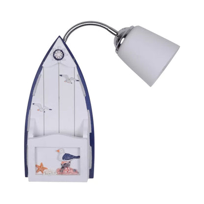 Vivolux | Nautical Ship Wandlantaarn met Emmer Schaduw 1 Kop Glas Wandlamp in Blauw voor Verpleegkamer