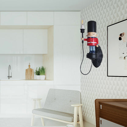 Vivolux | Resin Solider Wandlamp met Kaars 1 Hoofd Karton Wandlamp in Zwart voor Voyer Keuken