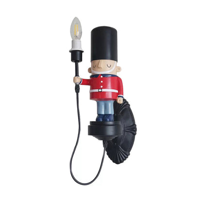 Vivolux | Resin Solider Wandlamp met Kaars 1 Hoofd Karton Wandlamp in Zwart voor Voyer Keuken
