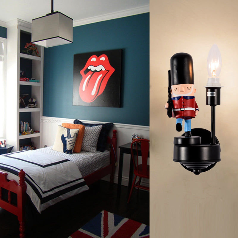 Vivolux | Studie Kamer Wandelende Soldaat Muur Lamp Hars Enkele Licht Kinderen Muur Sconces met Kaars