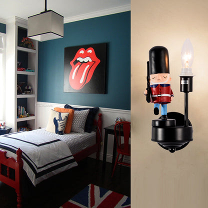 Vivolux | Studie Kamer Wandelende Soldaat Muur Lamp Hars Enkele Licht Kinderen Muur Sconces met Kaars