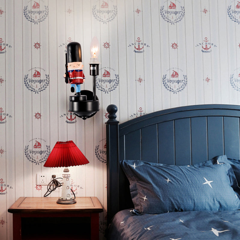 Vivolux | Studie Kamer Wandelende Soldaat Muur Lamp Hars Enkele Licht Kinderen Muur Sconces met Kaars