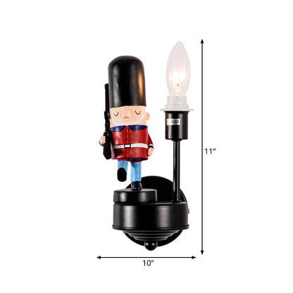 Vivolux | Studie Kamer Wandelende Soldaat Muur Lamp Hars Enkele Licht Kinderen Muur Sconces met Kaars