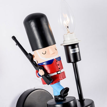 Vivolux | Studie Kamer Wandelende Soldaat Muur Lamp Hars Enkele Licht Kinderen Muur Sconces met Kaars