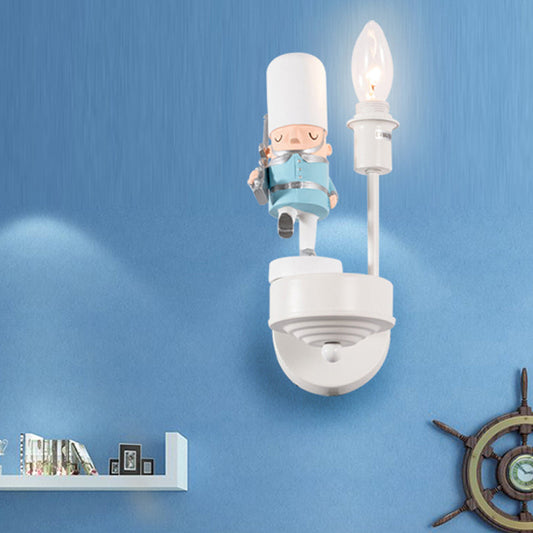 Vivolux | Studie Kamer Wandelende Soldaat Muur Lamp Hars Enkele Licht Kinderen Muur Sconces met Kaars
