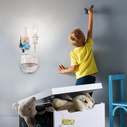 Vivolux | Studie Kamer Wandelende Soldaat Muur Lamp Hars Enkele Licht Kinderen Muur Sconces met Kaars