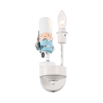 Vivolux | Studie Kamer Wandelende Soldaat Muur Lamp Hars Enkele Licht Kinderen Muur Sconces met Kaars