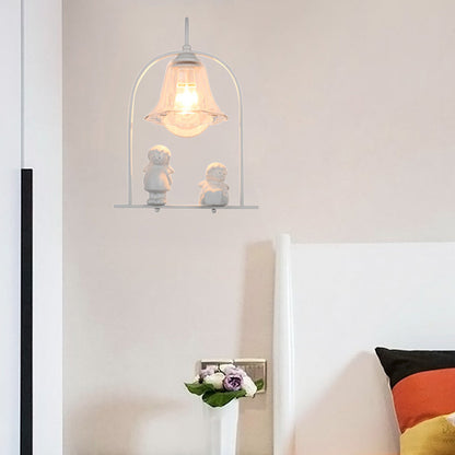 Vivolux | Weiße kleine Kinder Deco Wandlampe Eine Licht moderne stilvolle Metall Wandlampe für die Küche