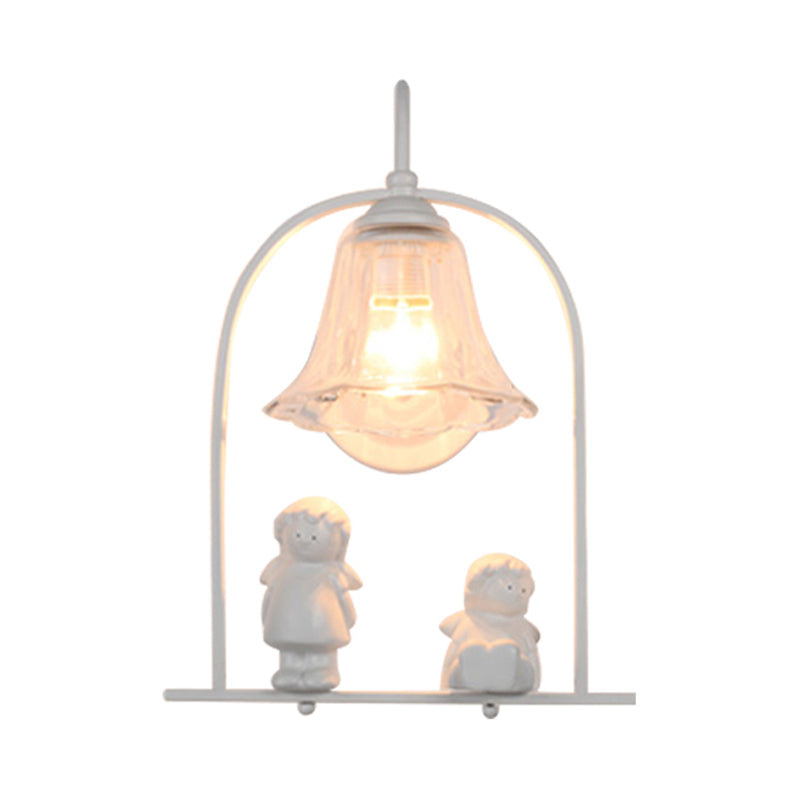 Vivolux | Weiße kleine Kinder Deco Wandlampe Eine Licht moderne stilvolle Metall Wandlampe für die Küche
