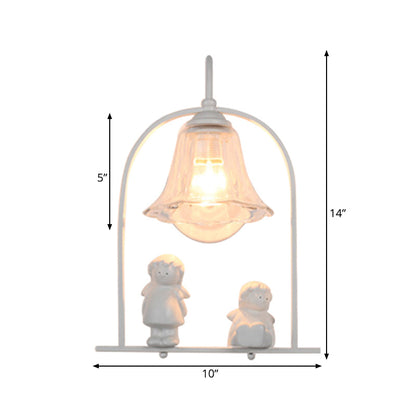 Vivolux | Weiße kleine Kinder Deco Wandlampe Eine Licht moderne stilvolle Metall Wandlampe für die Küche
