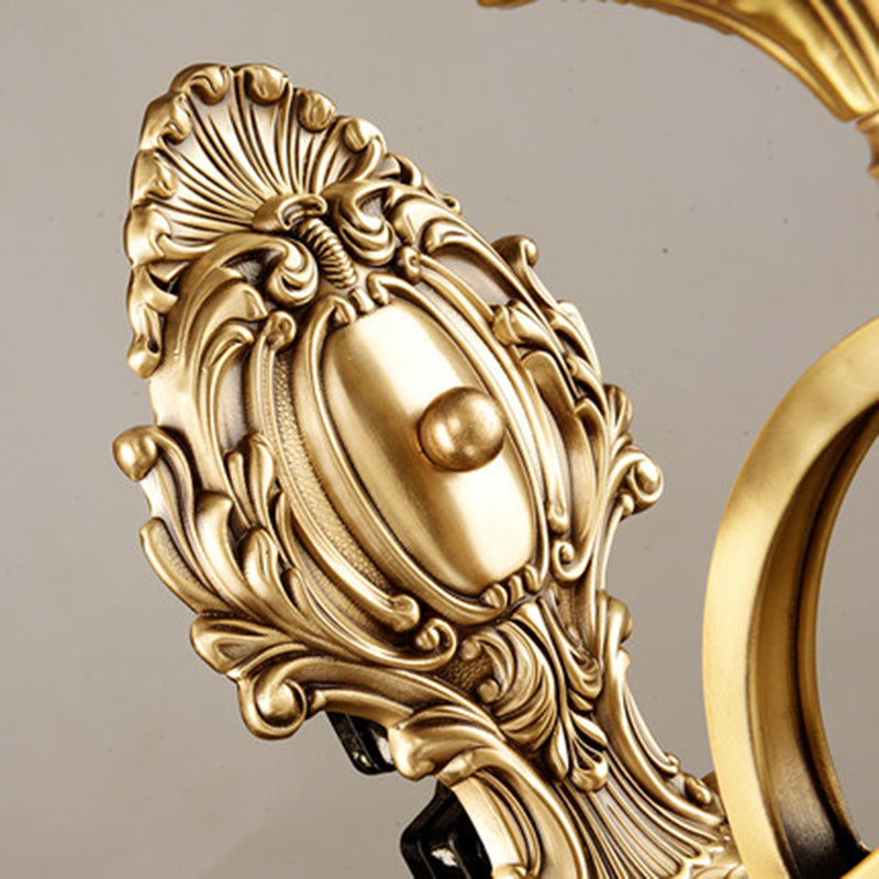 Vivolux | Frost Glass Flare Förmige Wandmontierte Lampe Klassische Flur Wandbeleuchtung in Gold