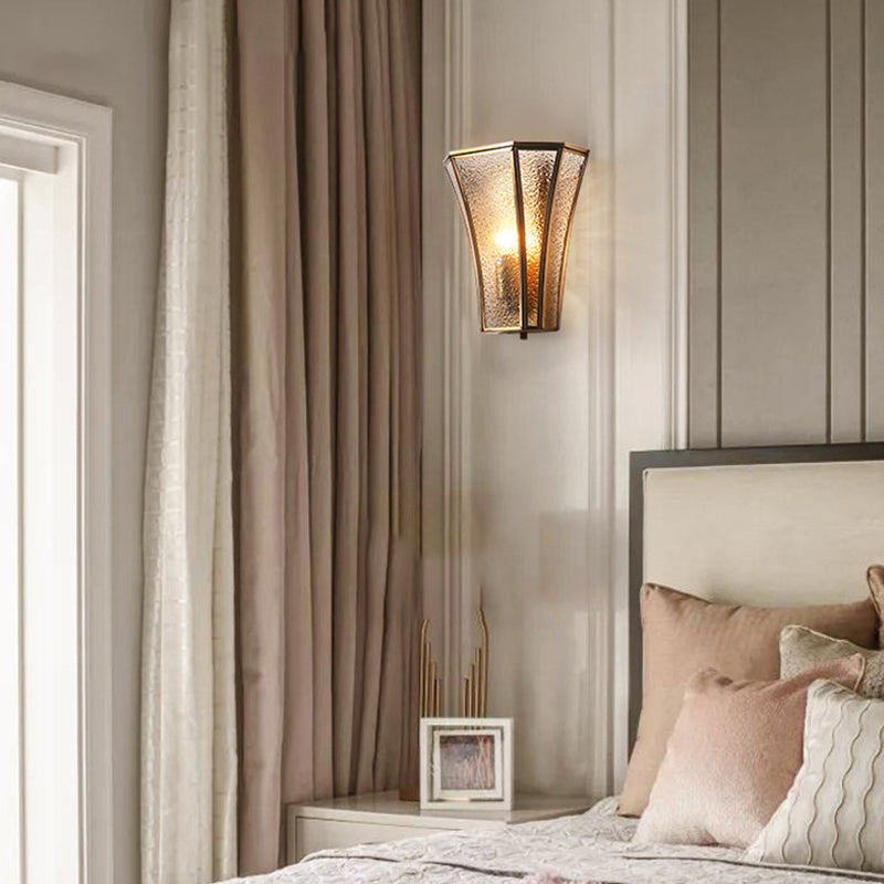 Vivolux | Gold Trumpet Flared Wandmontage Licht Minimalismus Glas Einzelne Korridor Wandbeleuchtung