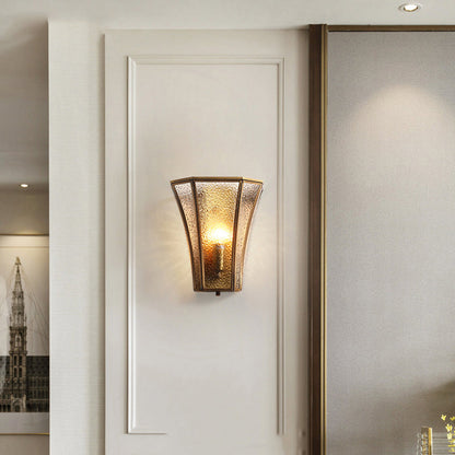 Vivolux | Gold Trumpet Flared Wandmontage Licht Minimalismus Glas Einzelne Korridor Wandbeleuchtung