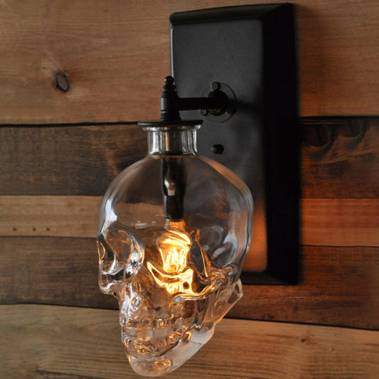 Vivolux | Zwarte Skull Wandmontage Licht Artistieke Enkel-Bollen Helder Glas Wandlamp Voor Corridor