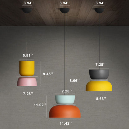 Nordic Colorful Macaron 1-Light LED-Pendelleuchte