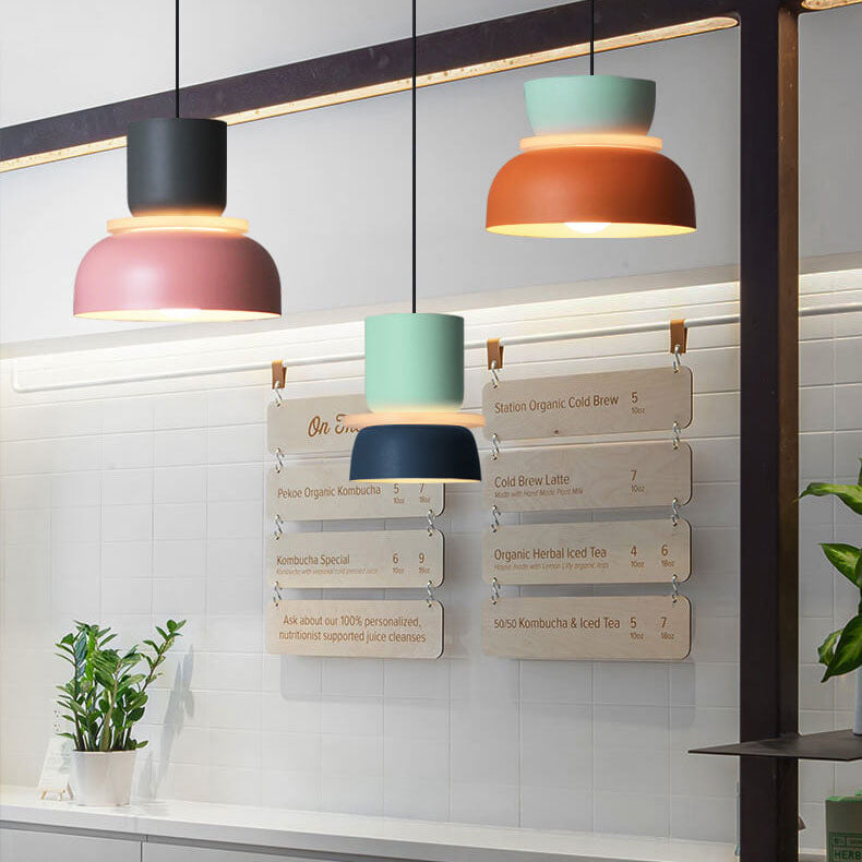 Nordic Colorful Macaron 1-Light LED-Pendelleuchte
