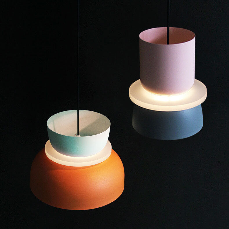 Nordic Colorful Macaron 1-Light LED-Pendelleuchte