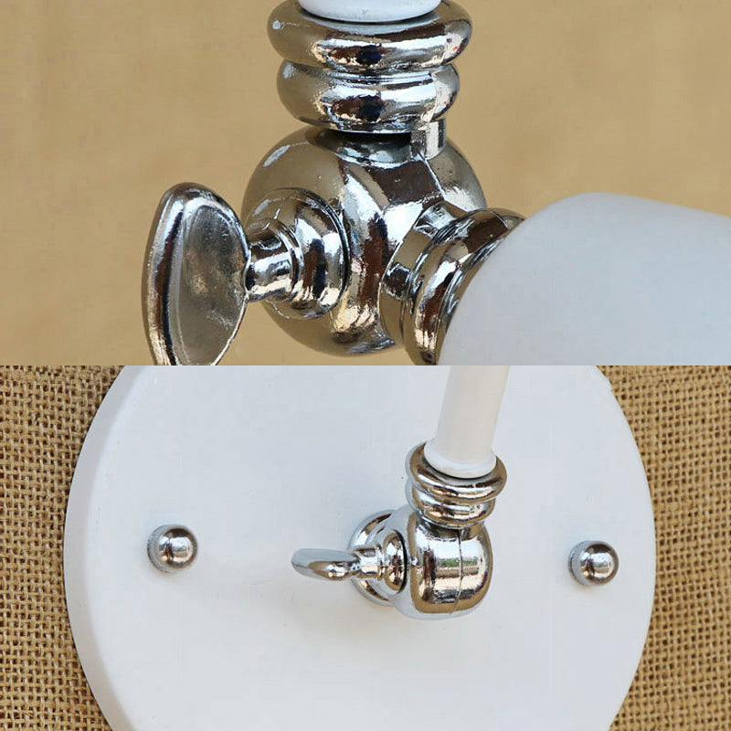 Vivolux | 1 Bulb Wandleuchte Retro-Stil Schwenkarm Metall Mini Wandlampe in Weiß für das Arbeitszimmer